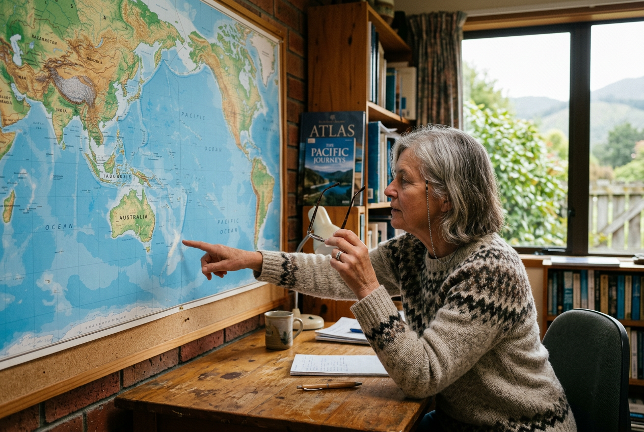 New Zealand on maps