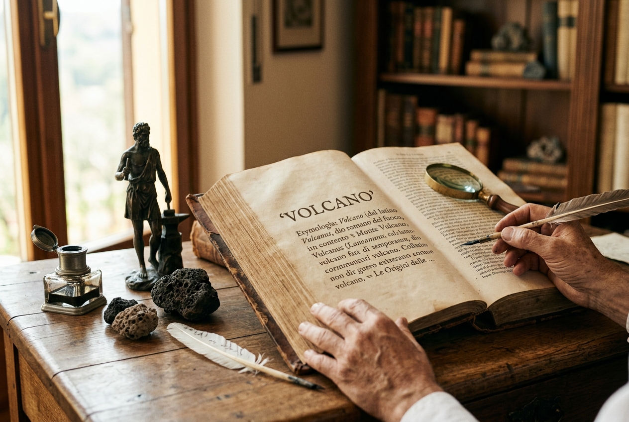 the word 'volcano'